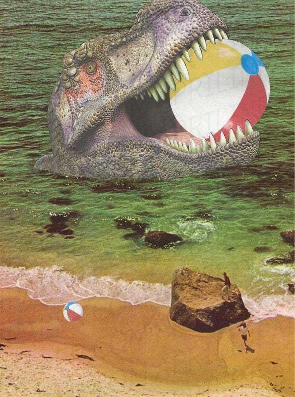 Can I Play? Print of hand cut collage