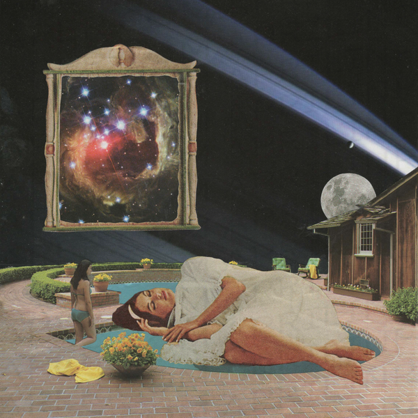 Napping at the Pool – Print of Hand-Cut Surreal Collage Art