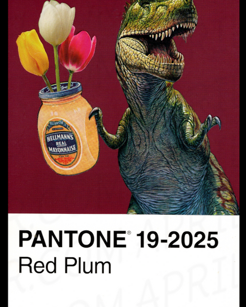TRex Mayo Vase Pantone Print